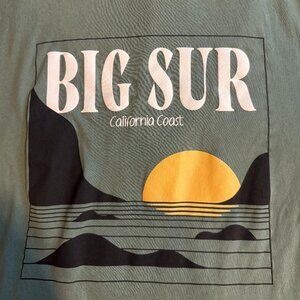 Old Navy Men’s XL T-Shirt – Dark Green Big Sur California Coast Graphic